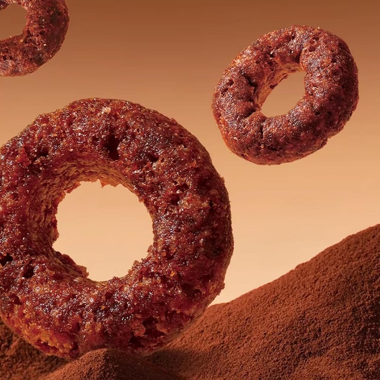 Chocolate Flavored Rings Snacks, 0.71 oz【Non-fried 0 Trans Fat】 4