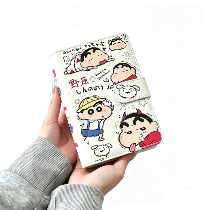 Crayon Shin-chan A6 Loose-Leaf Notebook 120 Pages 【Cute & Detachable】magnetic Clasp. Great For Journaling & Gifting. Portable. [Record Every Day]