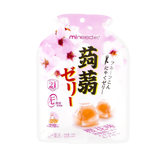 迷禮 蒟蒻果汁果凍 櫻花味 136g【0脂肪】
