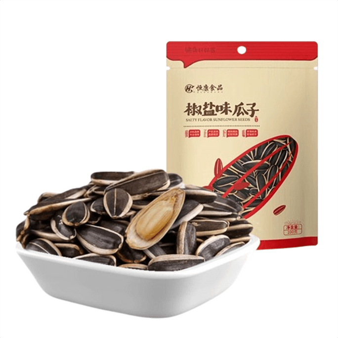Pepper And Salt Flavored Melon Seeds Black Melon Seeds Sunflower Seeds Fried Snack Nuts New Fried 100g/ bag
