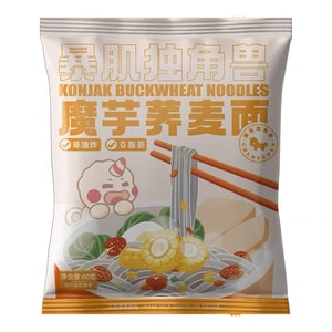 【中国直邮】  暴肌独角兽 荞麦面条0脂轻速食方便泡面饼全麦粗粮免煮非油炸夜宵  60g*10袋