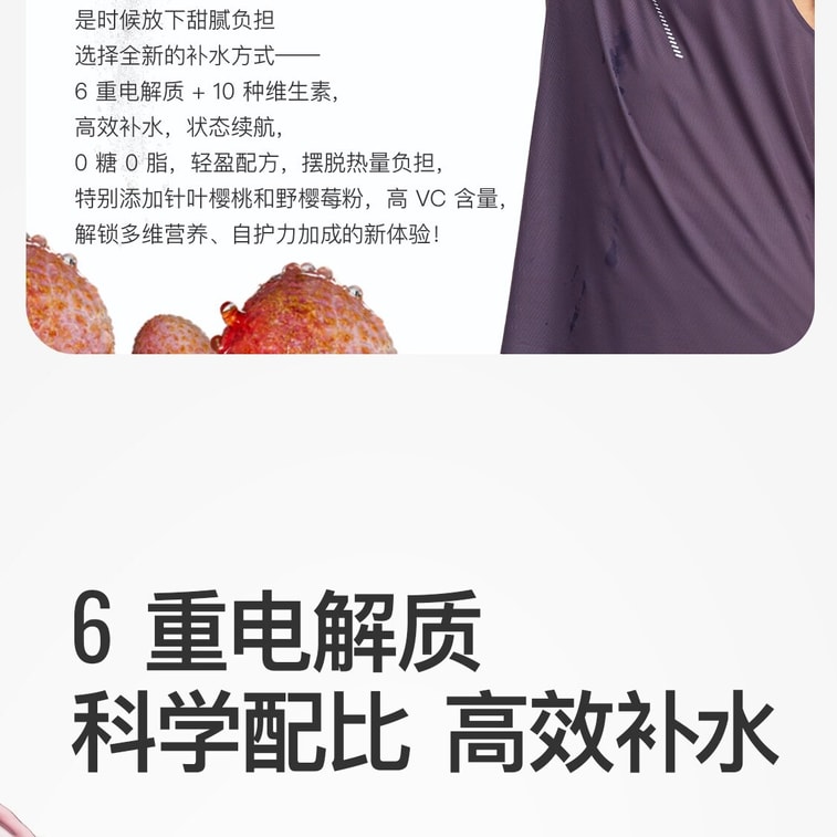 【中国からの直送】砂糖不使用マルチビタミン電解質パウダー固形飲料、ほのかに甘いライチ風味、爽やかでほんのり甘い、75g×3箱 4
