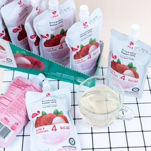 Konjac Jelly, Lychee, 5.07 fl oz.*10pcs - Sugar-Free Zero Calorie & Low-Fat Satiety Snack