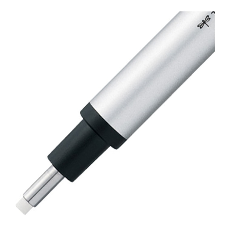 MONO Zero Eraser - Silver Round, Mechanical Eraser, Pen Style Eraser