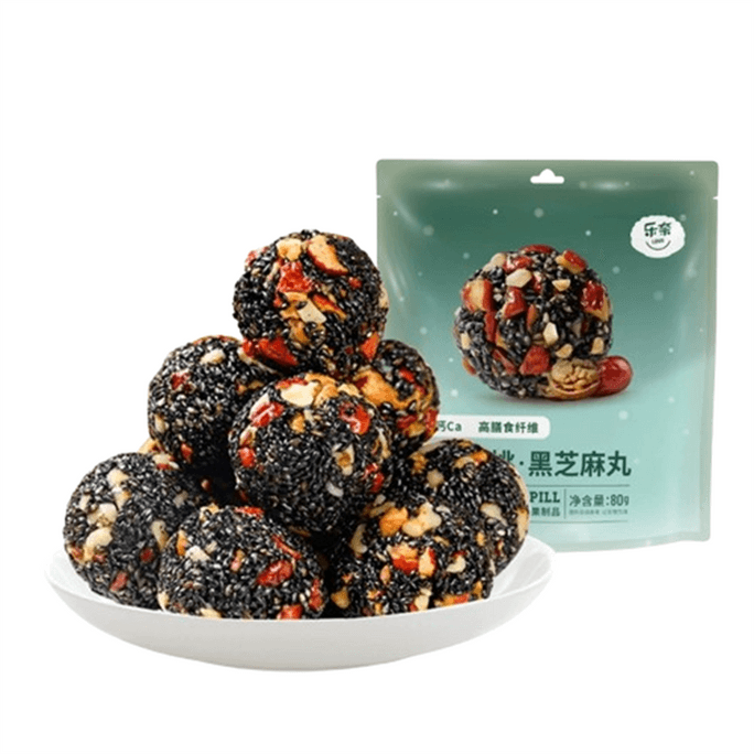 Red Date Walnut Black Sesame Pill Pregnant Women Afternoon Tea Snack Sesame Ball 80g/ bag