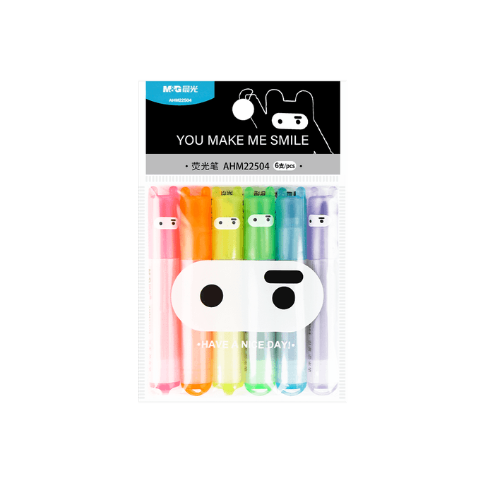 Cute Ninja Design Fluorescent Mini Highlighters/Markers 6colors 