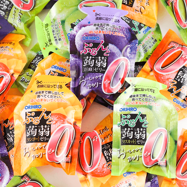 Fruit   Konjac Jelly,Kyoho Grape, Muscat Grape & Mango,0 Fat Low Calories, 24 Pieces, 15.23 oz