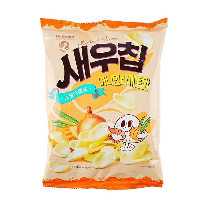 韓國NO BRAND 洋蔥棍口味蝦片 66g