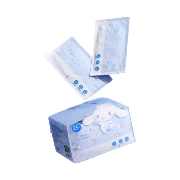 Individual Wrapped Makeup Remover Cleansing Wipes 3in1 Eye Lip Face Gentle for Sensitive Skin 25pcs