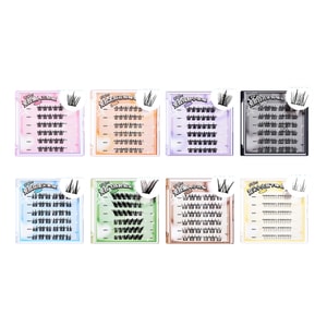 No Glue No Removal Self-Adhesive False Eyelashes Valued Set 8pcs Free Tweezers