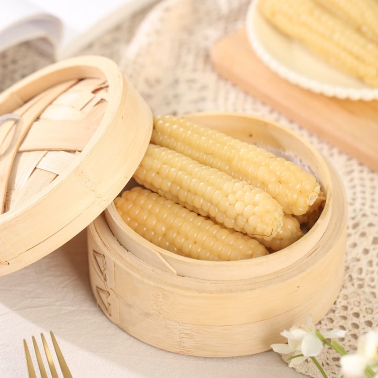 열대우림의 친구, 산속 상점 주인, 시솽반나 생태 농장 엄지손가락 크기 옥수수 [고품질 열대우림 제품] [첨가물 0개, 저지방, 저칼로리, 고식이섬유] 개별 진공 포장, 깨끗한 물과 토양에서 자연 재배 [영양 보충식, 이유식] 500g 4