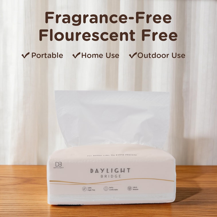 Daylight Bridge 四层超柔便携式纸巾 | 8包×100抽(共800抽)- 标签错误 6
