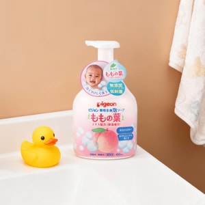 日本PIGEON贝亲 婴儿新生儿宝宝 桃子水沐浴露洗发二合一 450ml 含保湿成分