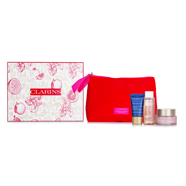 未使用 CLARINS クラランス マルチアクティブ コレクション セット 香港直送】フランス クラランス マルチアクティブセット 3本+1袋 - Yami