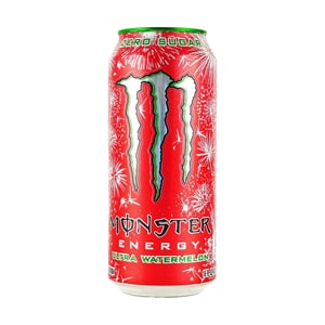 Monster Energy Drink, Zero Sugar ,Ultra Watermelon Flavor,16 fl oz【Low Calories】