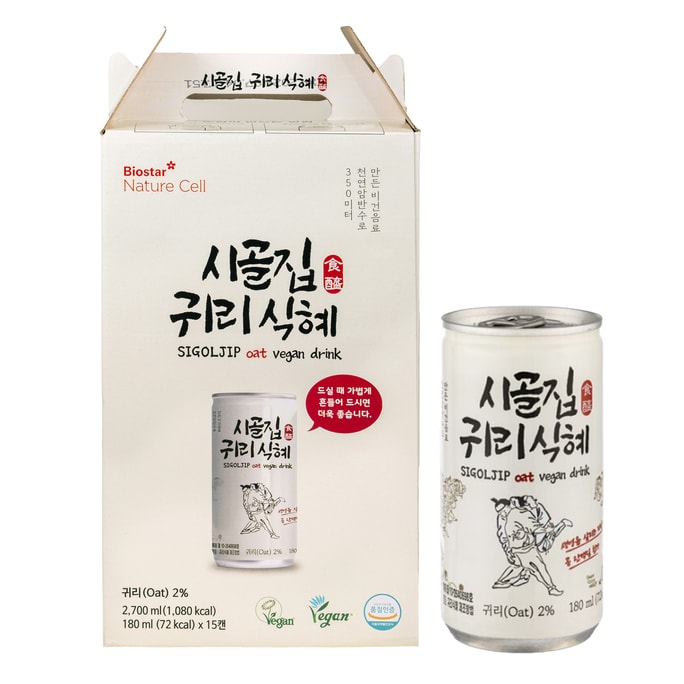 Vegan Oat Drink with Beta-Glucan – Plant-Based Protein & Cholesterol Support (15 Cans × 180 ml / 6.08 fl oz)