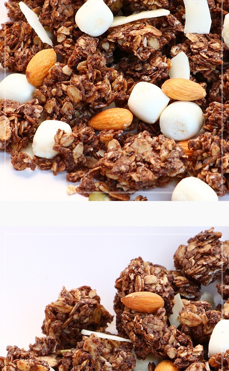 麦趣丰 坚果可可燕麦脆片烘焙坚果、拌酸奶、营养即食早餐、方便优脆乳320g/袋