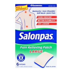 サロンパス鎮痛消炎プラスター大きめサイズ6枚入り1各