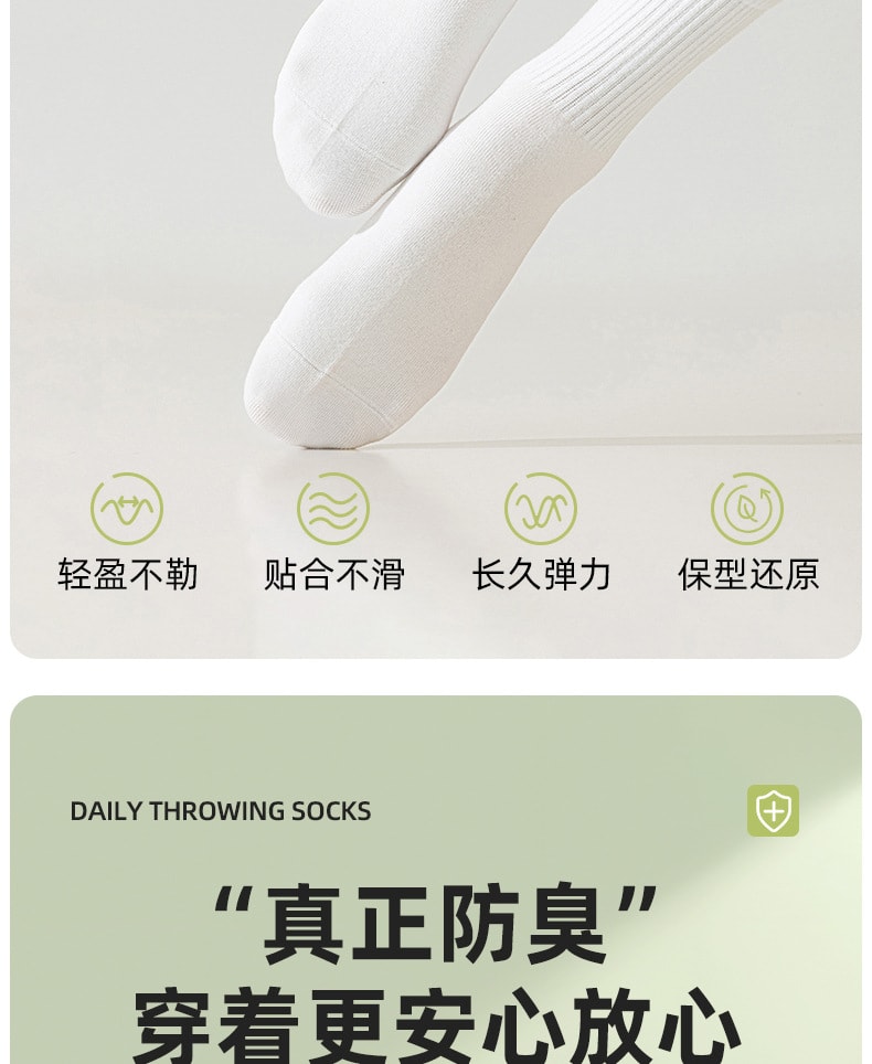 Chaussettes jetables à usage unique Shangguan, chaussettes à usage unique, indispensables en voyage, anti-odeur, absorbant la transpiration, respirant, blanc, mi-mollet, lot de 5 paires [Hygiénique, bénédiction pour paresseux, ne fait pas transpirer les pieds en été, pour voyages d'affaires, tourisme, activités de plein air, camping, activités de groupe]