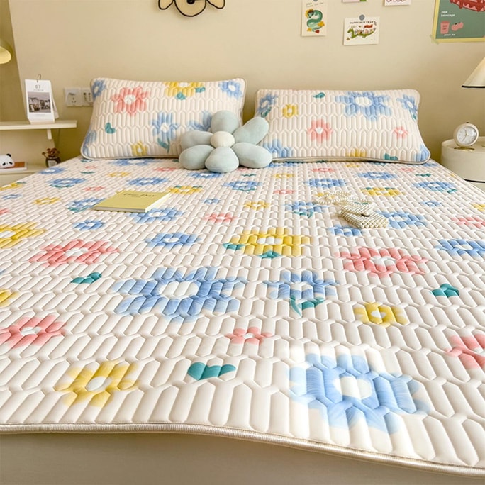 Latex Cooling Mat Set Sunflower Cooling Mat + Pillowcase Pair 180*200cm