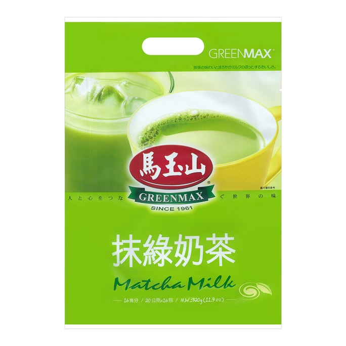 台灣馬玉山 抹綠奶茶 16包入 320g