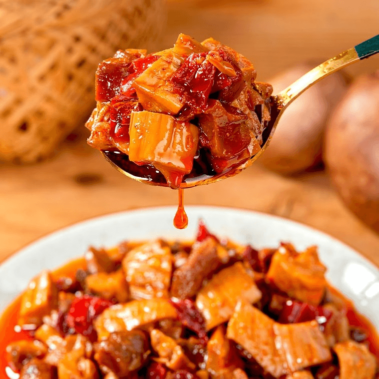 Mushroom Bamboo Shoot Spicy Rice Sauce, 192g 3