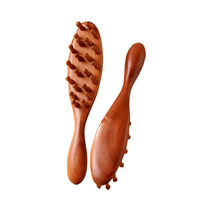Scalp massage comb fluffy sandalwood comb home head meridian hair smoothing artifact *1