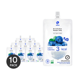 韩国JELLY.B 低糖低卡蒟蒻果冻 蓝莓味 150ml*10包 代餐【组合装】
