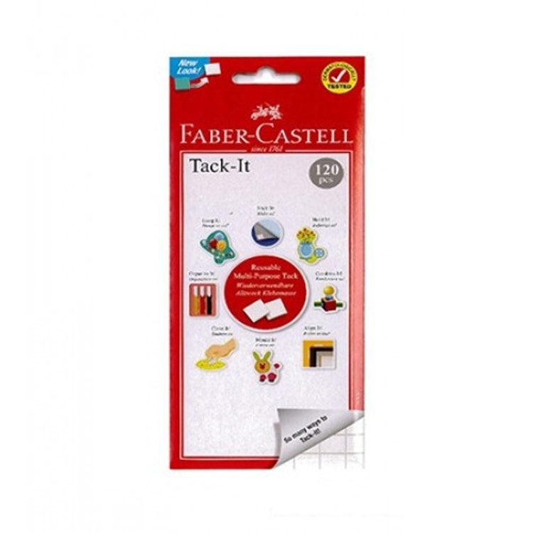 Faber-Castell Tack-It Multipurpose Adhesive, Non-Toxic Reusable & Removable  Adhesive for Home, Office & School (120 pcs Blocks)