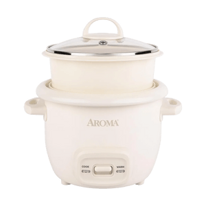 Product: 3-Cup Digital Rice & Grain Multicooker with POP-UP Food Steamer, 0.8 Qt, One-Touch Cook & Auto Keep Warm, Cream
