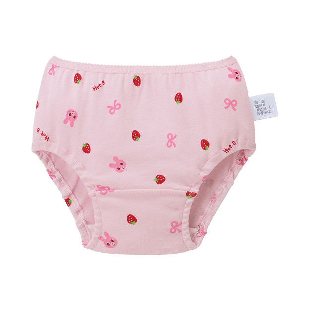 商品详情 - MIKIHOUSE||云朵柔软舒适亲肤女宝宝内裤||粉色 草莓小兔 100cm 1件 - image  0