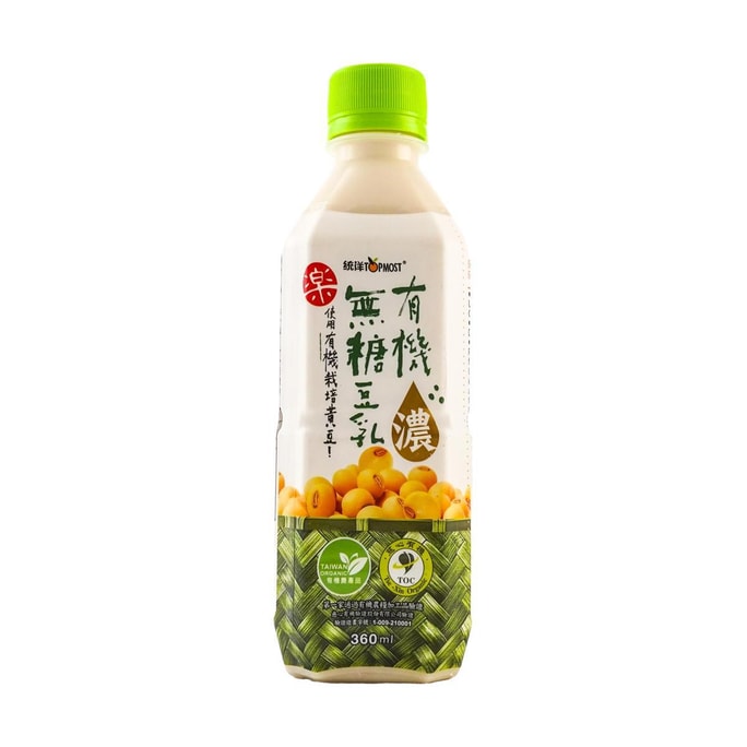 台湾统洋 有机无糖豆乳 360ml【浓度up!!】