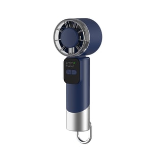 Handheld turbine mini fan for cooling and desktop dual-purpose portable mini wind cannon, standard star blue cooling fan, 1 unit set