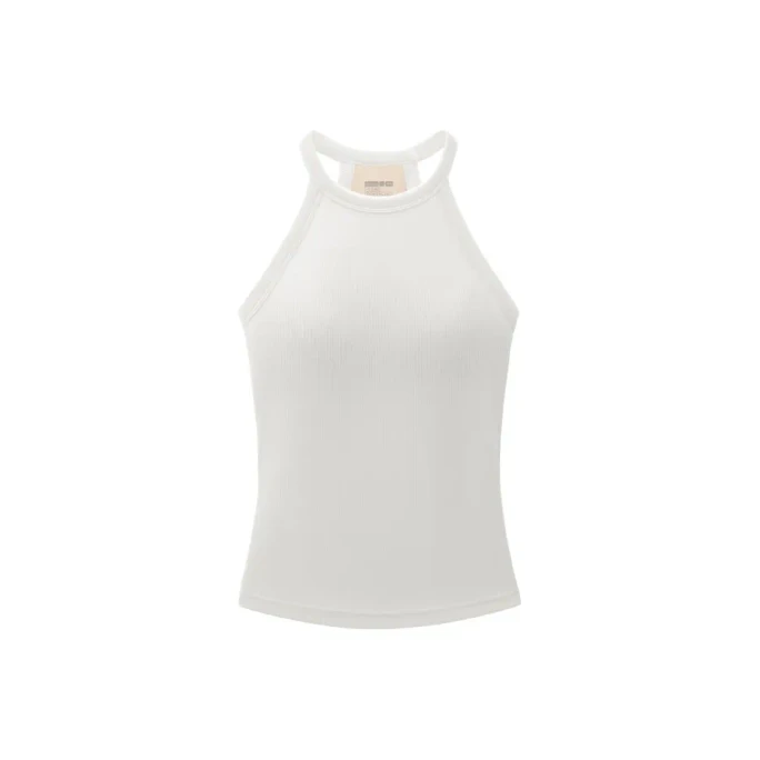 【Expédition directe de Hong Kong】 Jiao Nei Liang Pi 501 CoolPro Haut à col montant pour femme Blanc perle Taille L avec coussinets de poitrine Débardeur à bretelles Acide aminé intégré Bra-in Coupe d’air 3,5 couches Beauté de la poitrine Épaules droites instantanées Printemps/été Port extérieur et intérieur