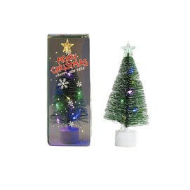 New Desktop White Pine Needle Tree Christmas Cedar Christmas Gift Light String Colorful Christmas Tree F 1 Piece