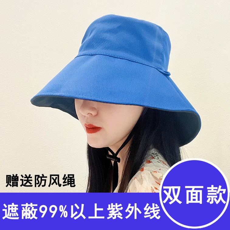 Summer sun hat, fisherman hat,1 piece large-brimmed women's hat for outdoor travel to protect from the sun, double-sided wear, purple + black 3