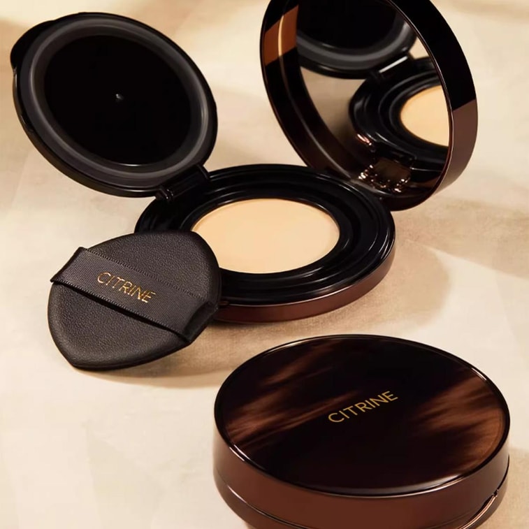 Citrine Light Immaculate Cushion Fundation, 0.42 oz. #W01 Fluffy Cloud - 12HR Hybrid Skin | Lightweight Coverage & Natur 5