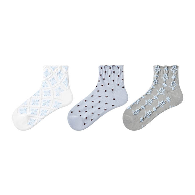New Ins Trendy Retro Style Versatile Short Sock Set Jing Mi Lan Yu F
