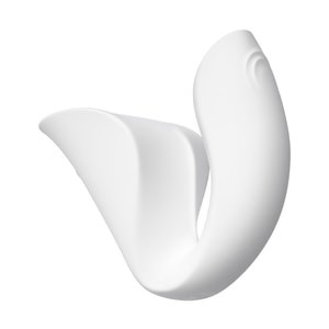 【오스가 성인용 캔디】 몸체에 돌기가 삽입된 양면 진동 마사지기 - 문 화이트