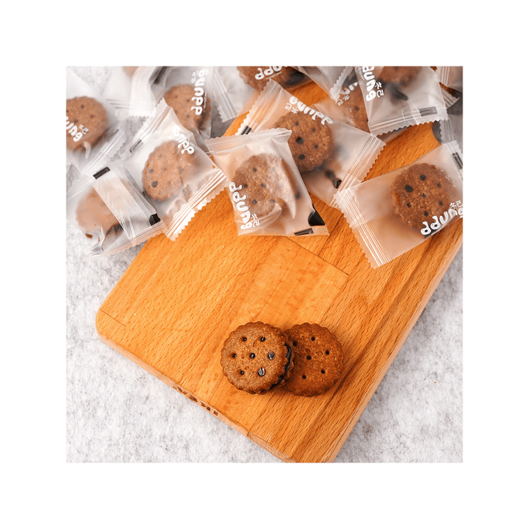 冬己 黑糖麦芽饼 夹心小圆饼干 258g 5