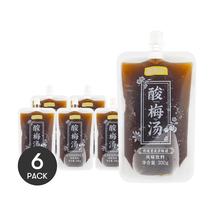 鲜氧多 酸梅汤 0脂 300g*6【夏日清爽解暑饮品】【老北京风味】【超值6包装】【亚米独家】
