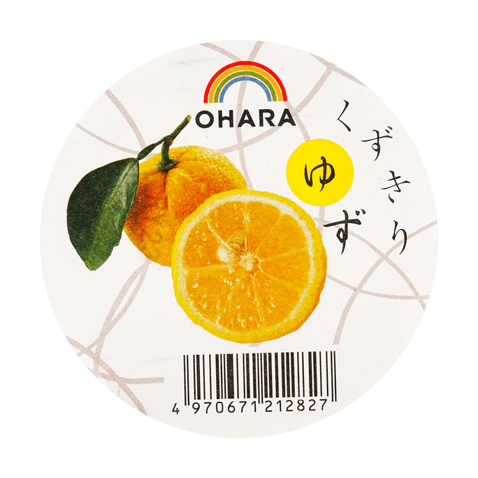 日本OHARA金泽 柚子风味葛根果冻条 1杯装 英文版包装 130g