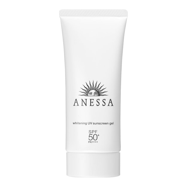 日本shiseido资生堂anessa安耐晒白瓶美白保湿防晒凝胶spf50 Pa 90g 亚米