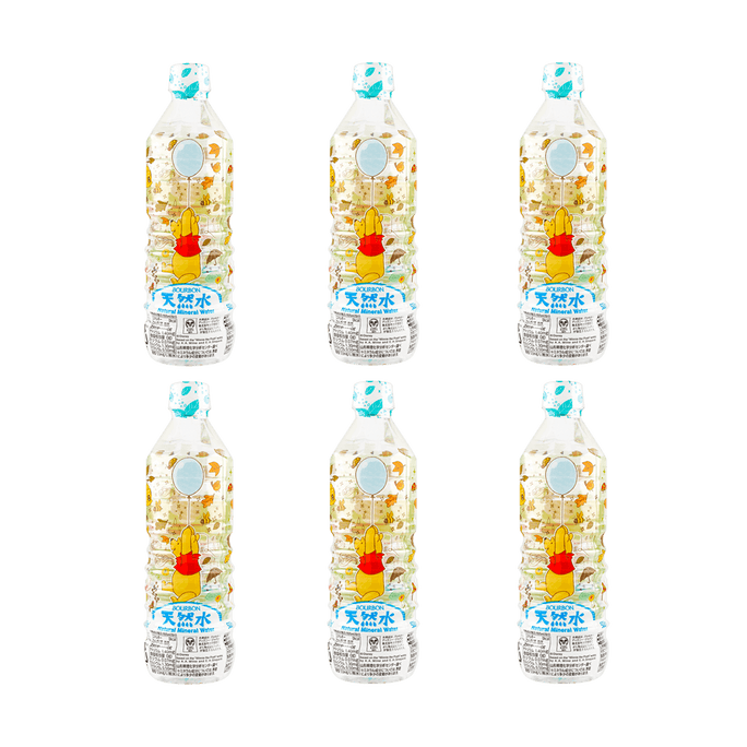【Value Pack】Winnie the Pooh Natural Mineral Water, 16.9fl oz*6
