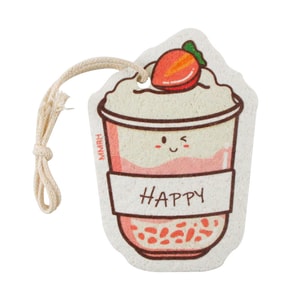 【一泡即用】可爱天然木浆棉抹布 洗碗擦锅可降解去污百洁布-草莓奶盖 1件