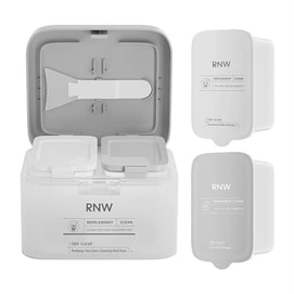 【中国直邮】 韩国 RNW 双色清洁泥膜去黑头白头收缩深层清洁毛孔补水黑白泥涂抹式面膜 120g 60g白泥+60g黑泥