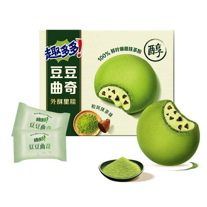 【中国直送】Quduoduo ドゥドゥ クッキー 和風抹茶味クッキー 子供用 ネットセレブスナック 96g×1箱