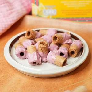 泰国KUNNA  蜂蜜椰子脆卷 柠檬白巧克力味&混合莓果酸奶味 135g【限量版】【泰国超人气零食】