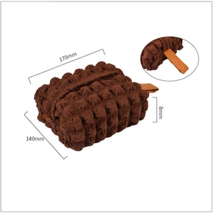 [중국발 다이렉트 메일] Lullabuy 소프트 퍼프 가정용 및 여행용 휴대용 티슈백 블랙 초콜릿 퍼프 스몰 사이즈