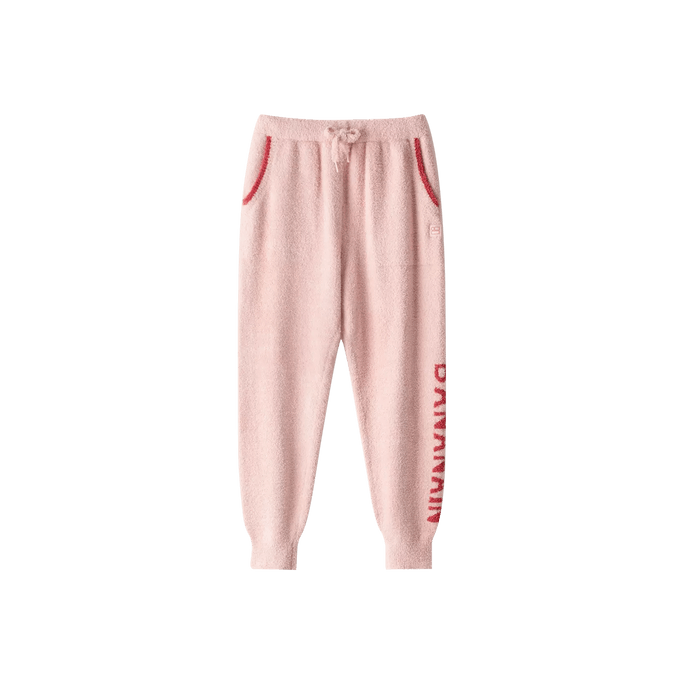 BANANAIN蕉內 女士睡褲 半邊絨收腳束腳套家居服褲子 冬日絨絨褲 505P 荷粉 S碼